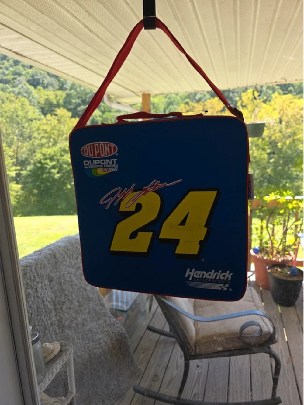 Vintage Jeff Gordon #24 DuPont Stadium Seat Cushion Bag Tote